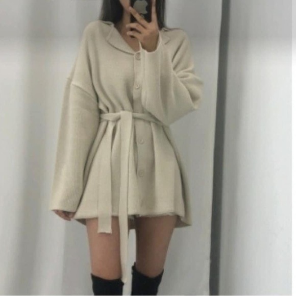 Cardigan with belt - Picture 1 of 6